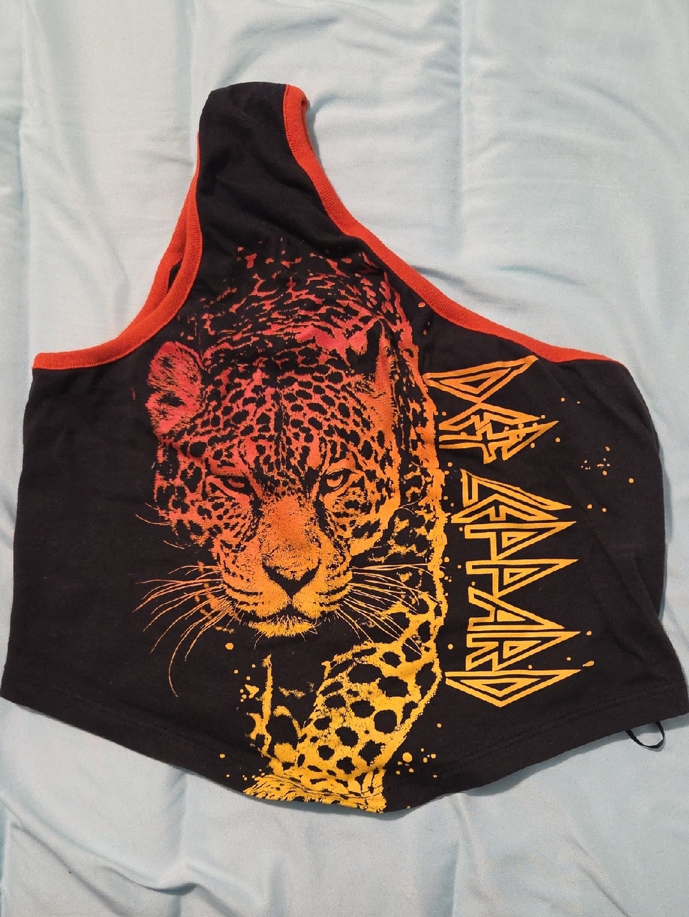 Def Leppard One Sleeve Crop Top